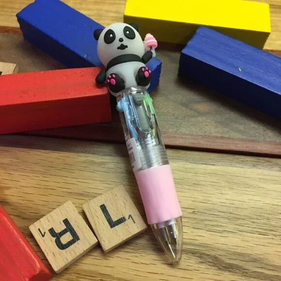 Cotton Candy Panda Multi Colored Ballpoint Pen - Picture 2 of 4